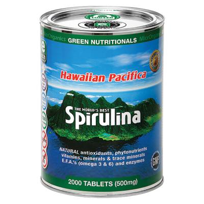 Green Nutritionals Hawaiian Pacifica Spirulina 500mg 2000t